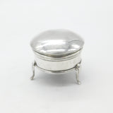 Sterling Silver Circular Paw Foot Ring or Trinket Box 1917 Birmingham Antique