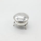 Sterling Silver Circular Paw Foot Ring or Trinket Box 1917 Birmingham Antique