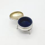 Sterling Silver Circular Paw Foot Ring or Trinket Box 1917 Birmingham Antique