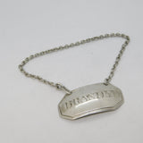 George III Sterling Silver Small Brandy Tot Decanter Label Antique 1802 London