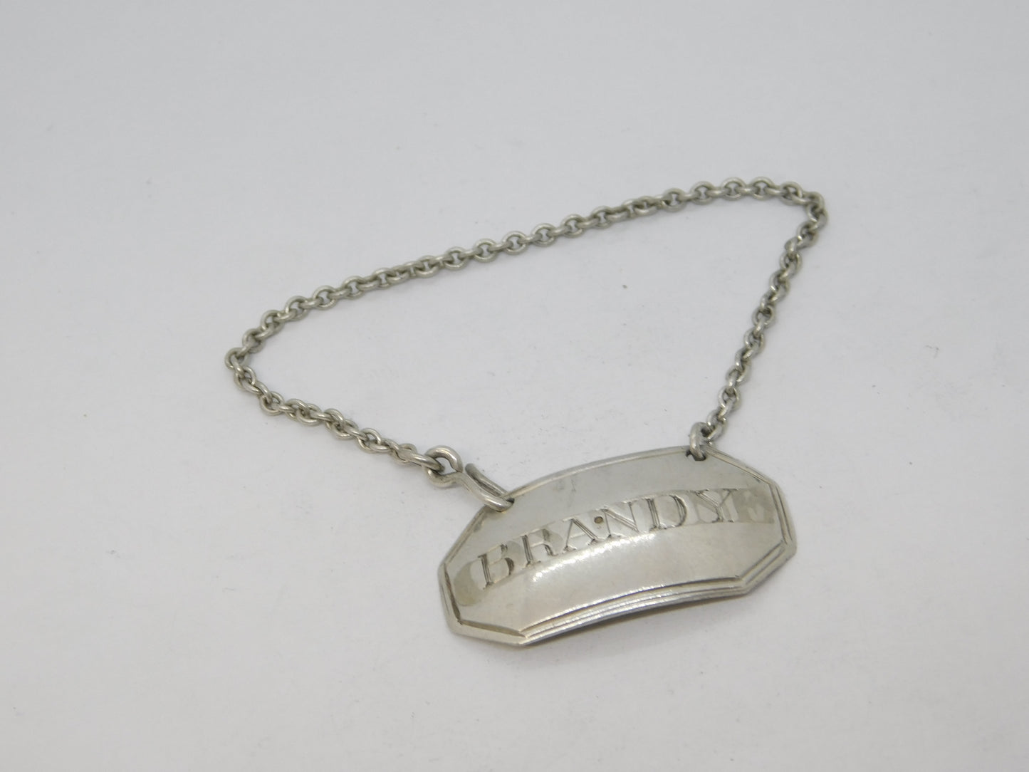 George III Sterling Silver Small Brandy Tot Decanter Label Antique 1802 London