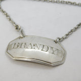George III Sterling Silver Small Brandy Tot Decanter Label Antique 1802 London