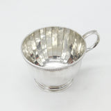 Sterling Silver Fluted Pattern Christening Mug or Teacup 1924 Birmingham Antique