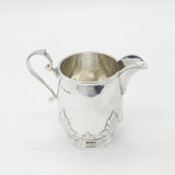 Sterling Silver Leaf Pattern Nouveau Cream Jug 1933 Sheffield Walker & Hall