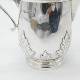 Sterling Silver Leaf Pattern Nouveau Cream Jug 1933 Sheffield Walker & Hall