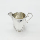 Sterling Silver Leaf Pattern Nouveau Cream Jug 1933 Sheffield Walker & Hall