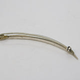 19th Century Sterling Silver Graduated Paste Set Crescent Brooch Antique c1860