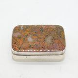 George III Scottish Perth Sterling Silver Agate Topped Snuff Box Antique c1800