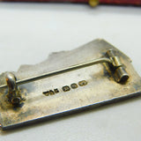 Victorian Sterling Silver & Enamel Shakespeare's Birthplace Brooch Antique 1876