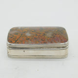 George III Scottish Perth Sterling Silver Agate Topped Snuff Box Antique c1800
