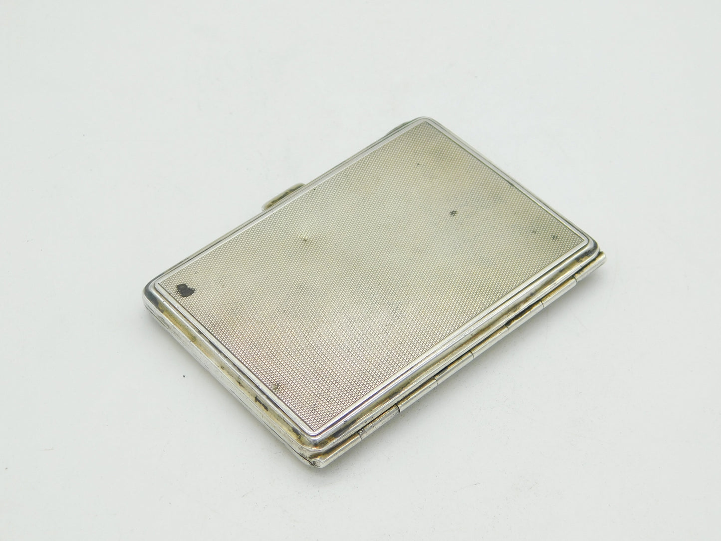Sterling Silver, Yellow-Black Enamel, Marcasite Ladies Cigarette Case Antique 1930 London