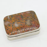 George III Scottish Perth Sterling Silver Agate Topped Snuff Box Antique c1800