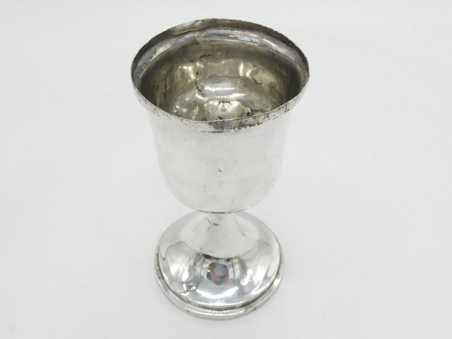 George II Sterling Silver 'IHS' Communion Wine Chalice Antique 1758 London
