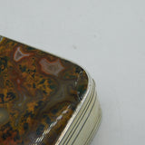 George III Scottish Perth Sterling Silver Agate Topped Snuff Box Antique c1800