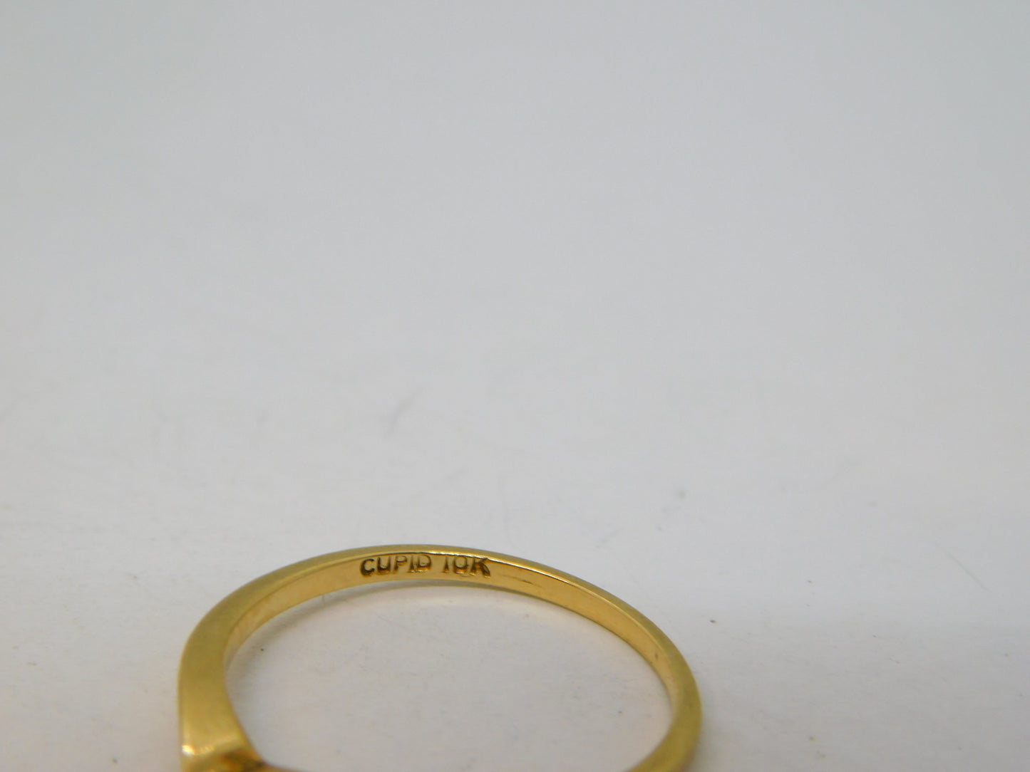 10ct Yellow Gold Wishbone Stacking Band Ring Vintage c1970 Size N UK