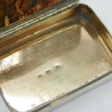George III Scottish Perth Sterling Silver Agate Topped Snuff Box Antique c1800