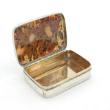 George III Scottish Perth Sterling Silver Agate Topped Snuff Box Antique c1800