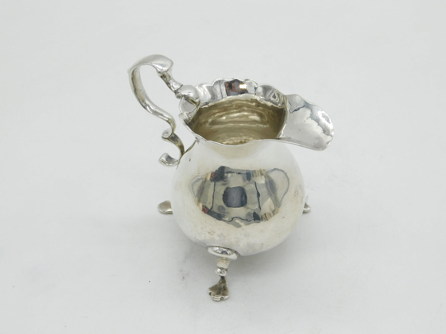 George II Sterling Silver Baluster Cream Jug Antique 1750 London