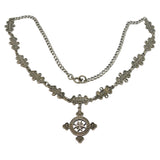 Sterling Silver St. John Ambulance Tag & Fob Necklace Antique c1940 Art Deco