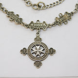 Sterling Silver St. John Ambulance Tag & Fob Necklace Antique c1940 Art Deco