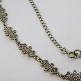 Sterling Silver St. John Ambulance Tag & Fob Necklace Antique c1940 Art Deco