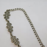 Sterling Silver St. John Ambulance Tag & Fob Necklace Antique c1940 Art Deco