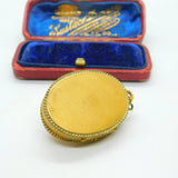 Victorian Pinchbeck Gold Ornate Hardstone Cameo Double Locket Antique c1890