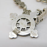 Sterling Silver St. John Ambulance Tag & Fob Necklace Antique c1940 Art Deco