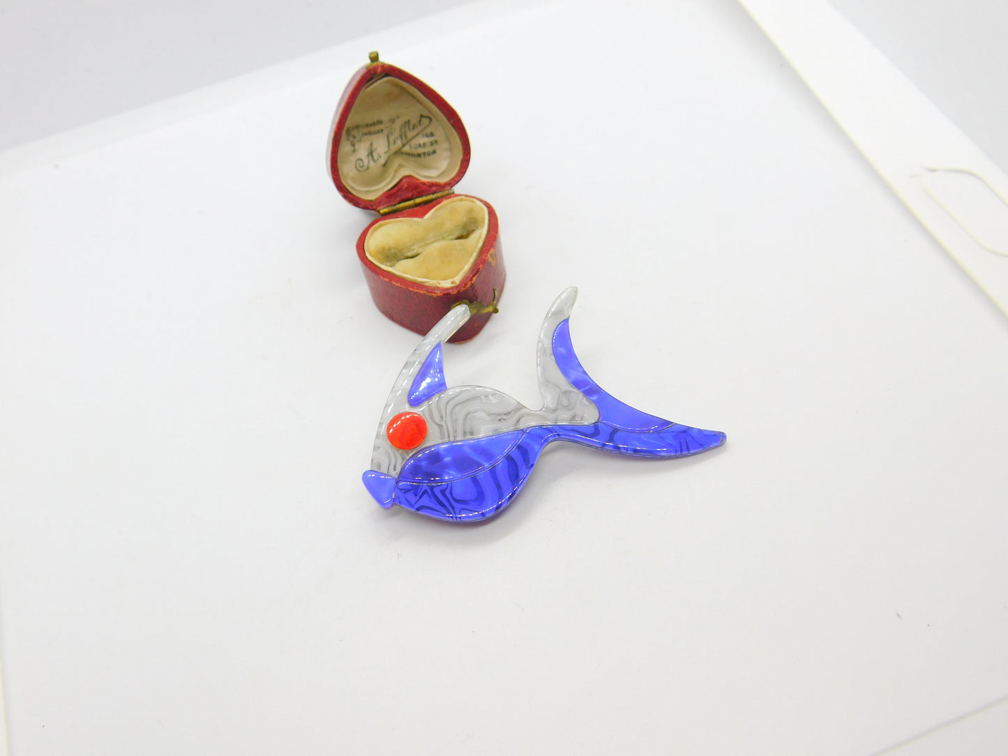 Colourful Fish Lea Stein Paris Brooch Pin Vintage c1960
