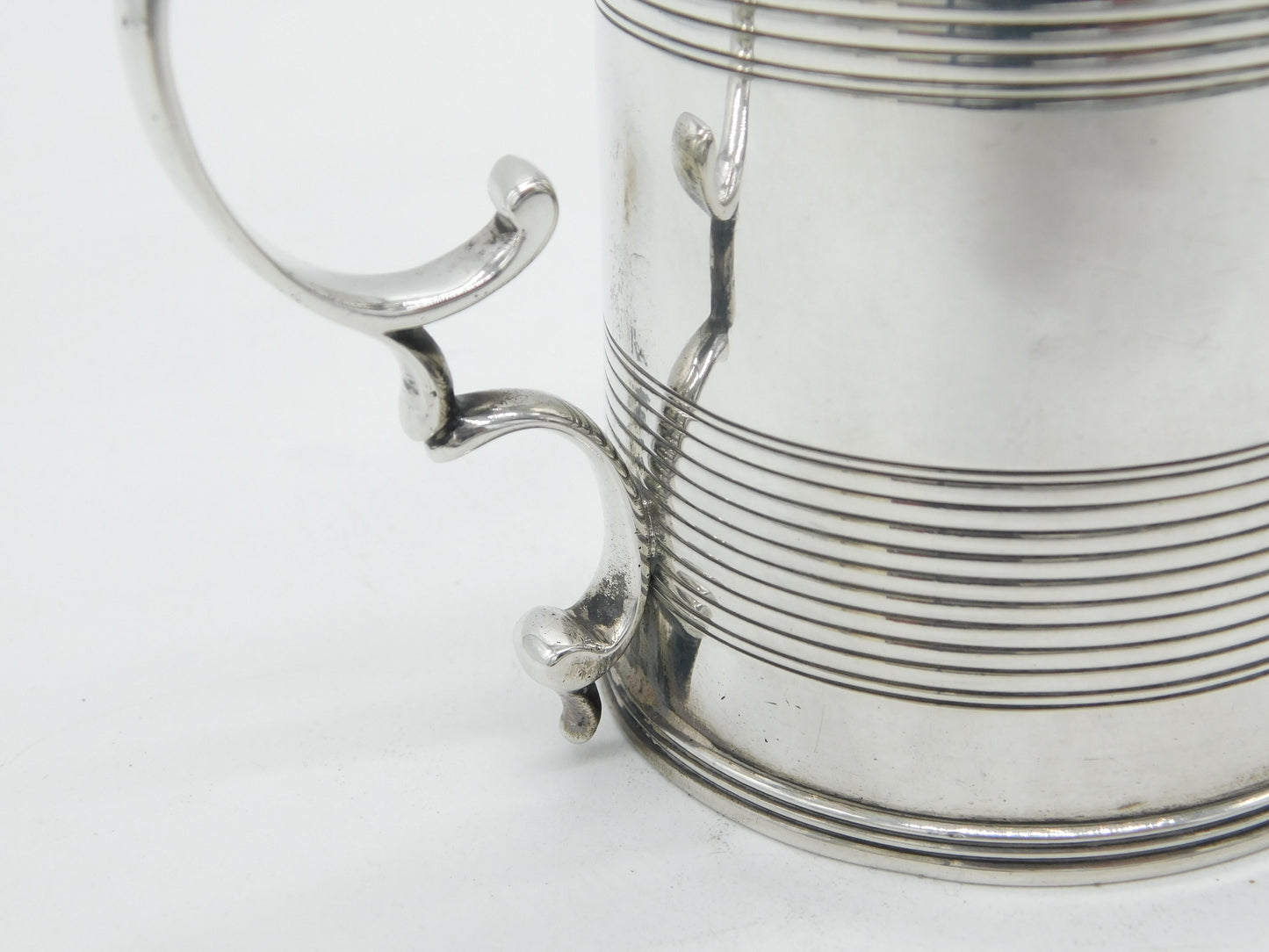 William IV Sterling Silver Lined Pattern Christening Mug Antique 1831 London