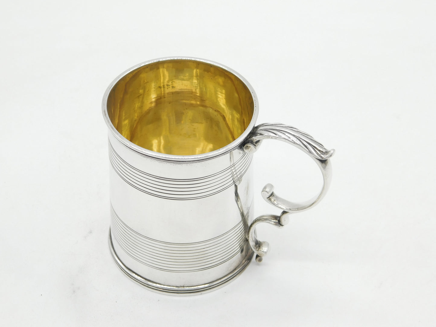 William IV Sterling Silver Lined Pattern Christening Mug Antique 1831 London