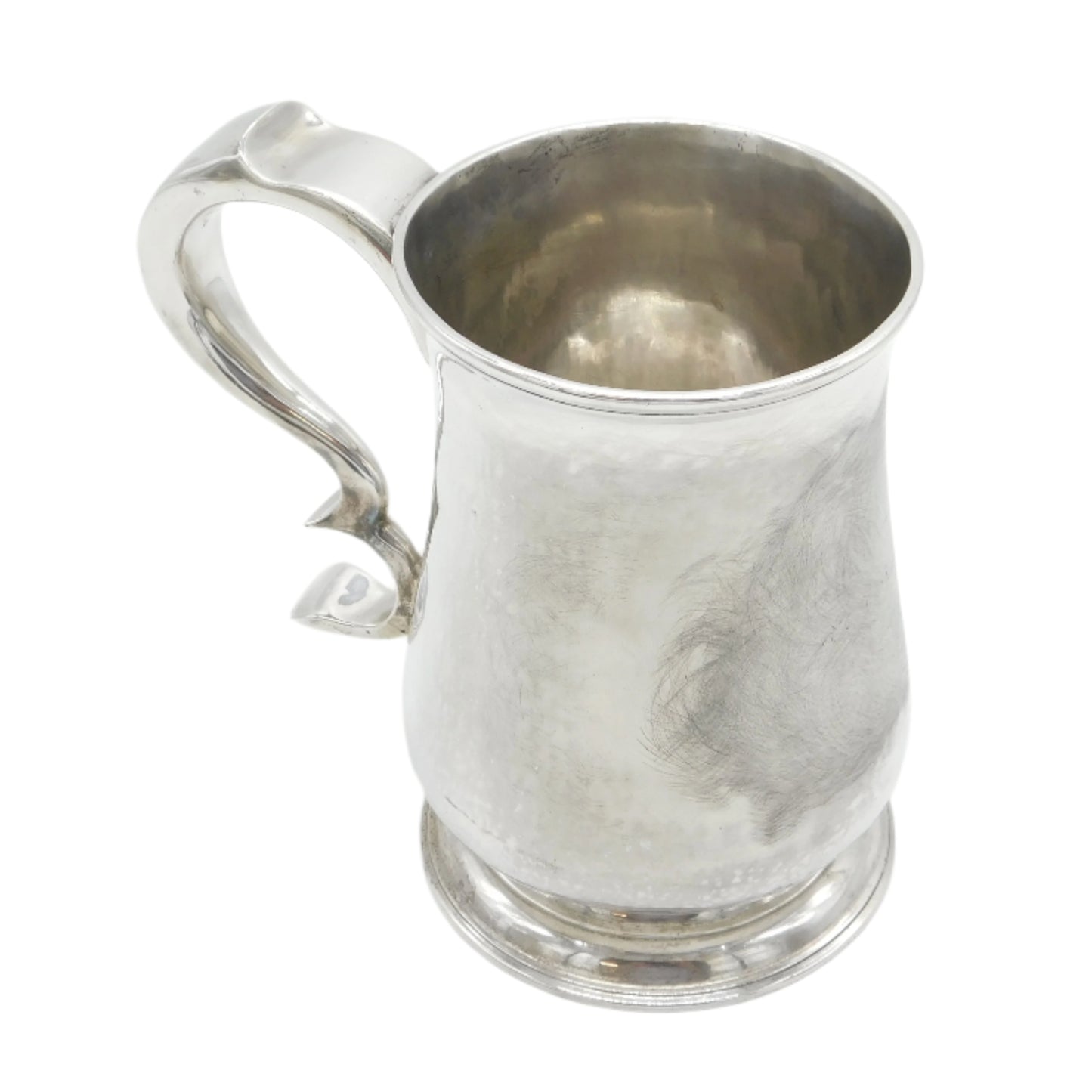 George II Newcastle Large Sterling Silver Whistle Handle Tankard Antique 1757
