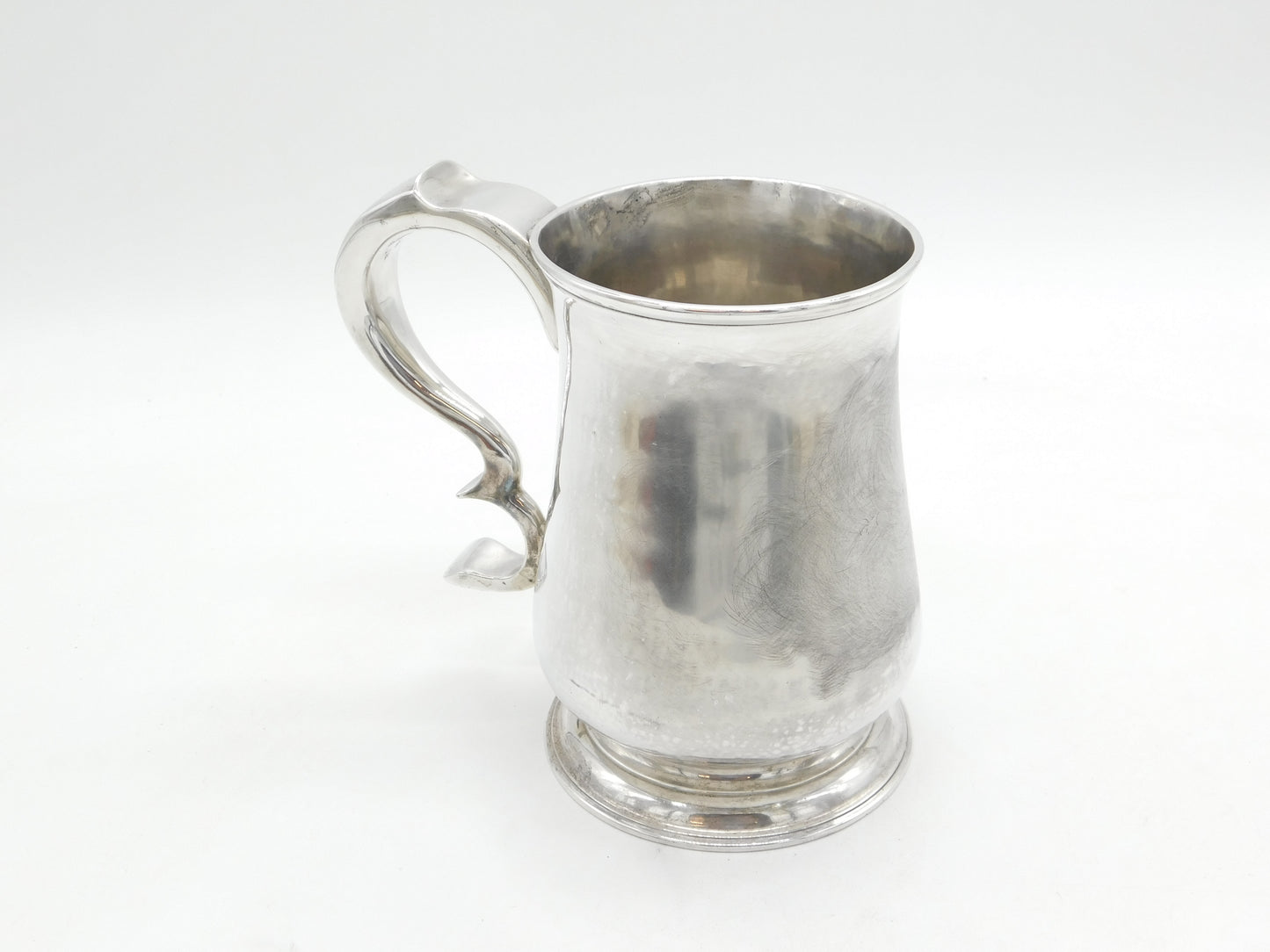 George II Newcastle Large Sterling Silver Whistle Handle Tankard Antique 1757