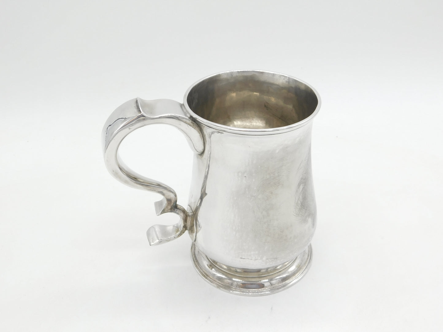 George II Newcastle Large Sterling Silver Whistle Handle Tankard Antique 1757