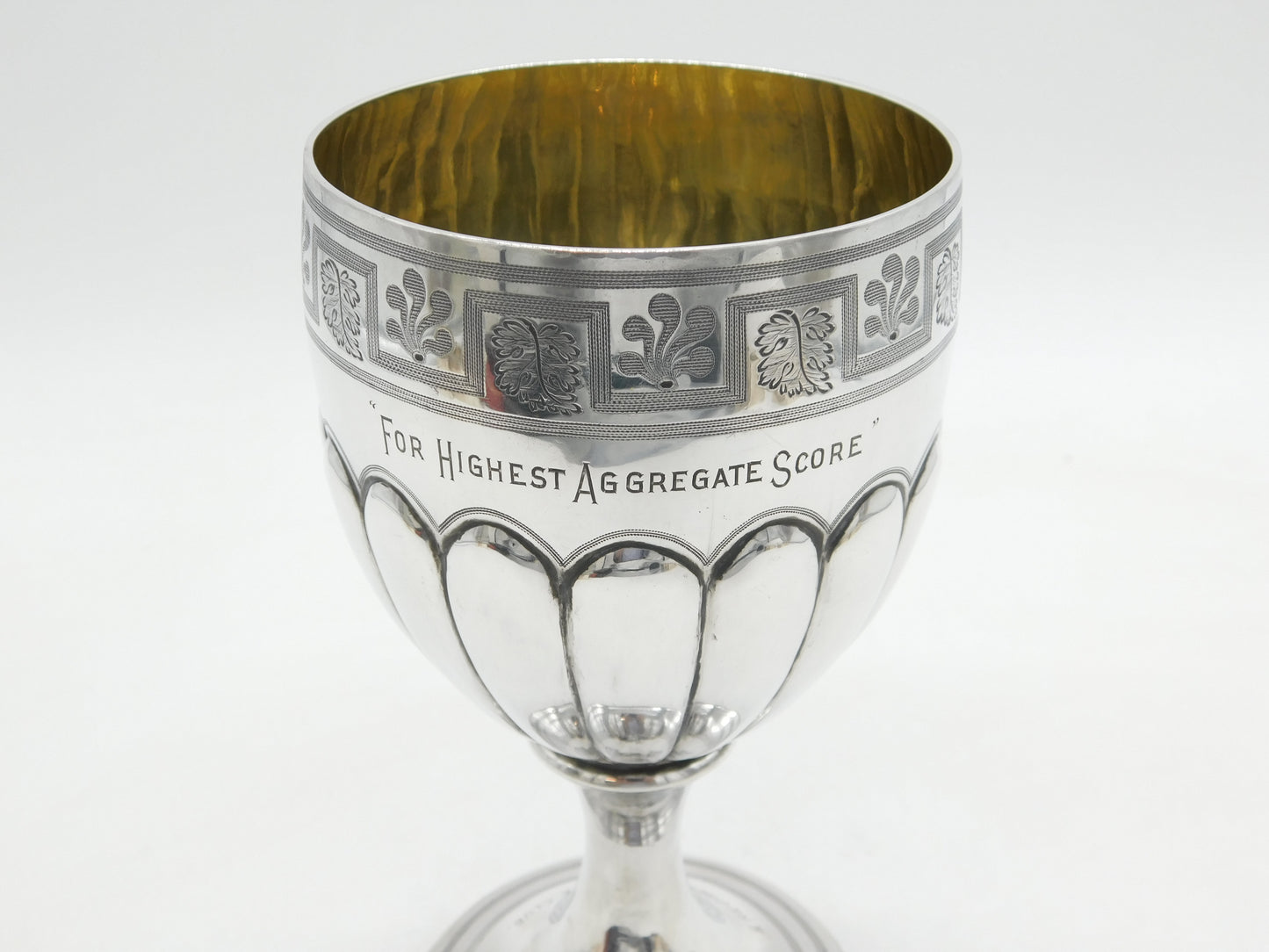 George III Sterling Silver Fluted Wine Goblet Chalice Antique 1804 London