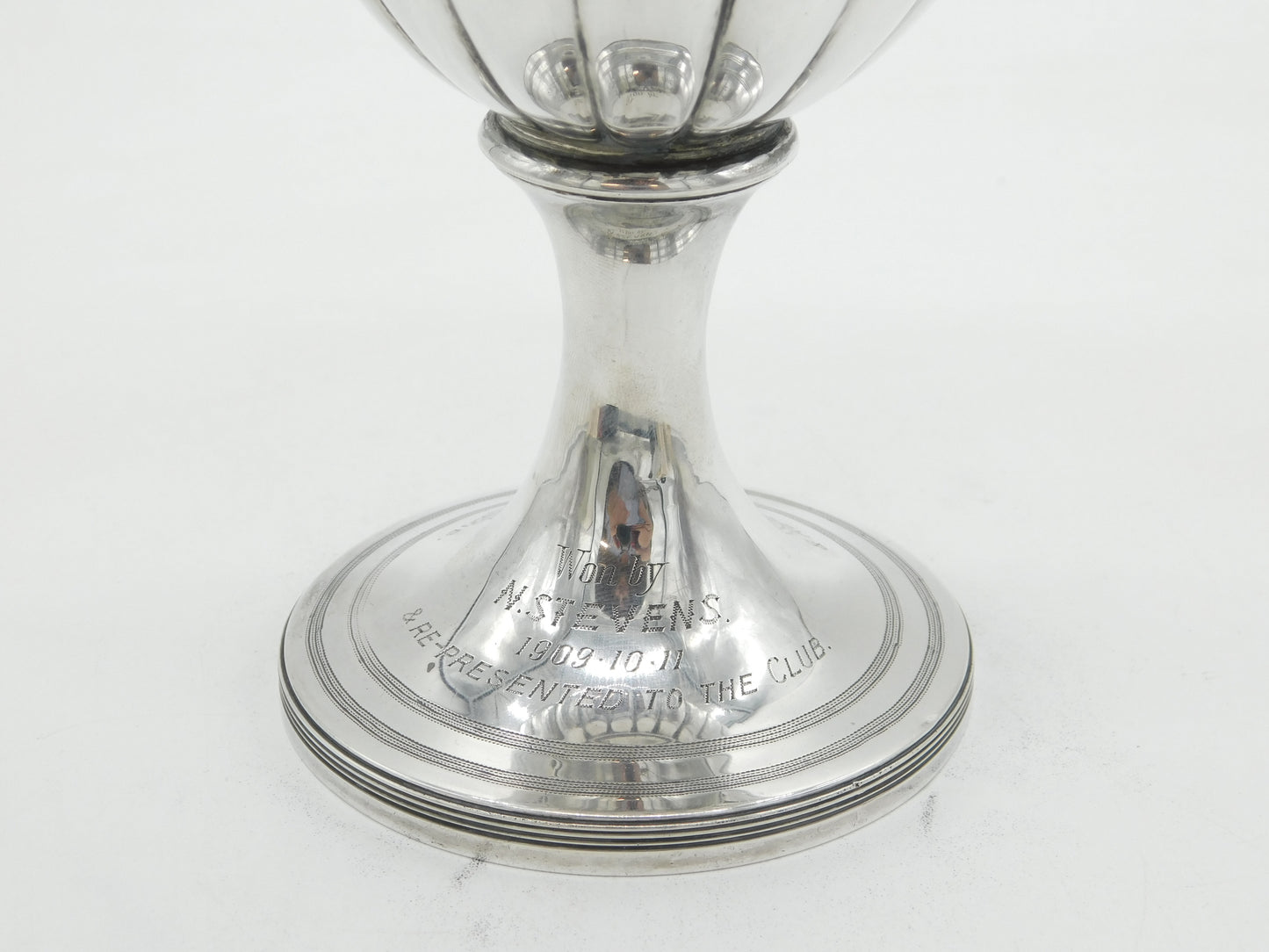 George III Sterling Silver Fluted Wine Goblet Chalice Antique 1804 London