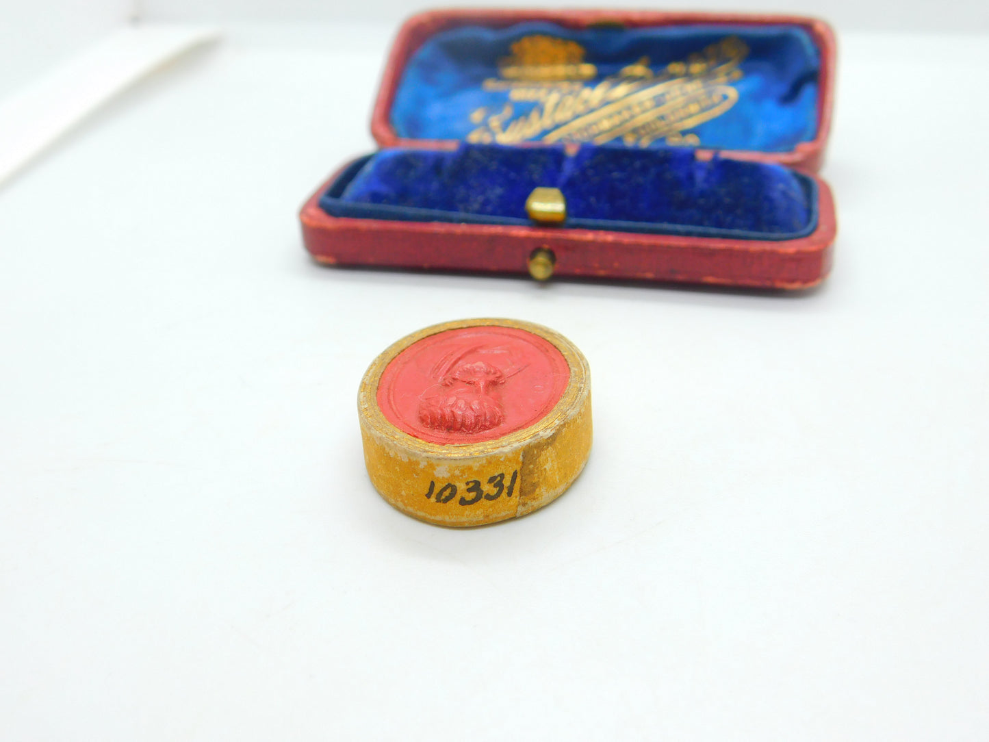 Grand Tour Red Wax Seal Cameo Of Tragedian Sophocles Antique c1830 Regency