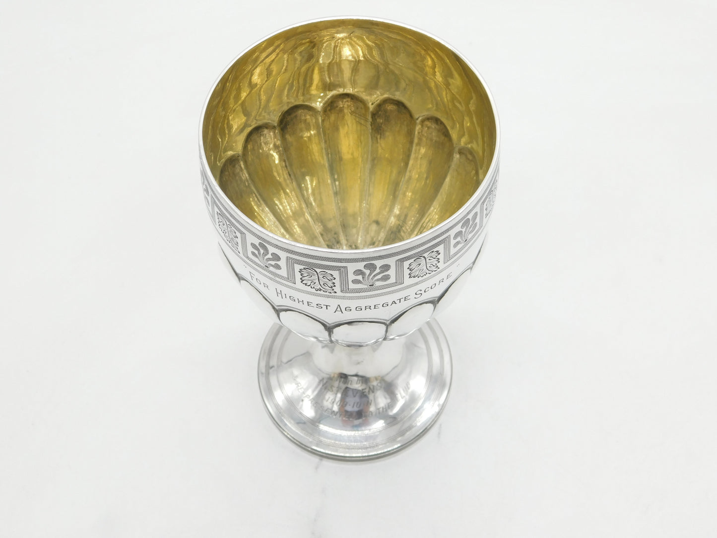 George III Sterling Silver Fluted Wine Goblet Chalice Antique 1804 London