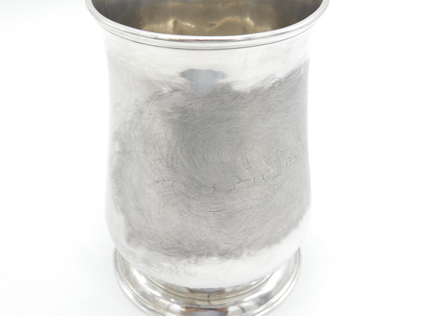 George II Newcastle Large Sterling Silver Whistle Handle Tankard Antique 1757