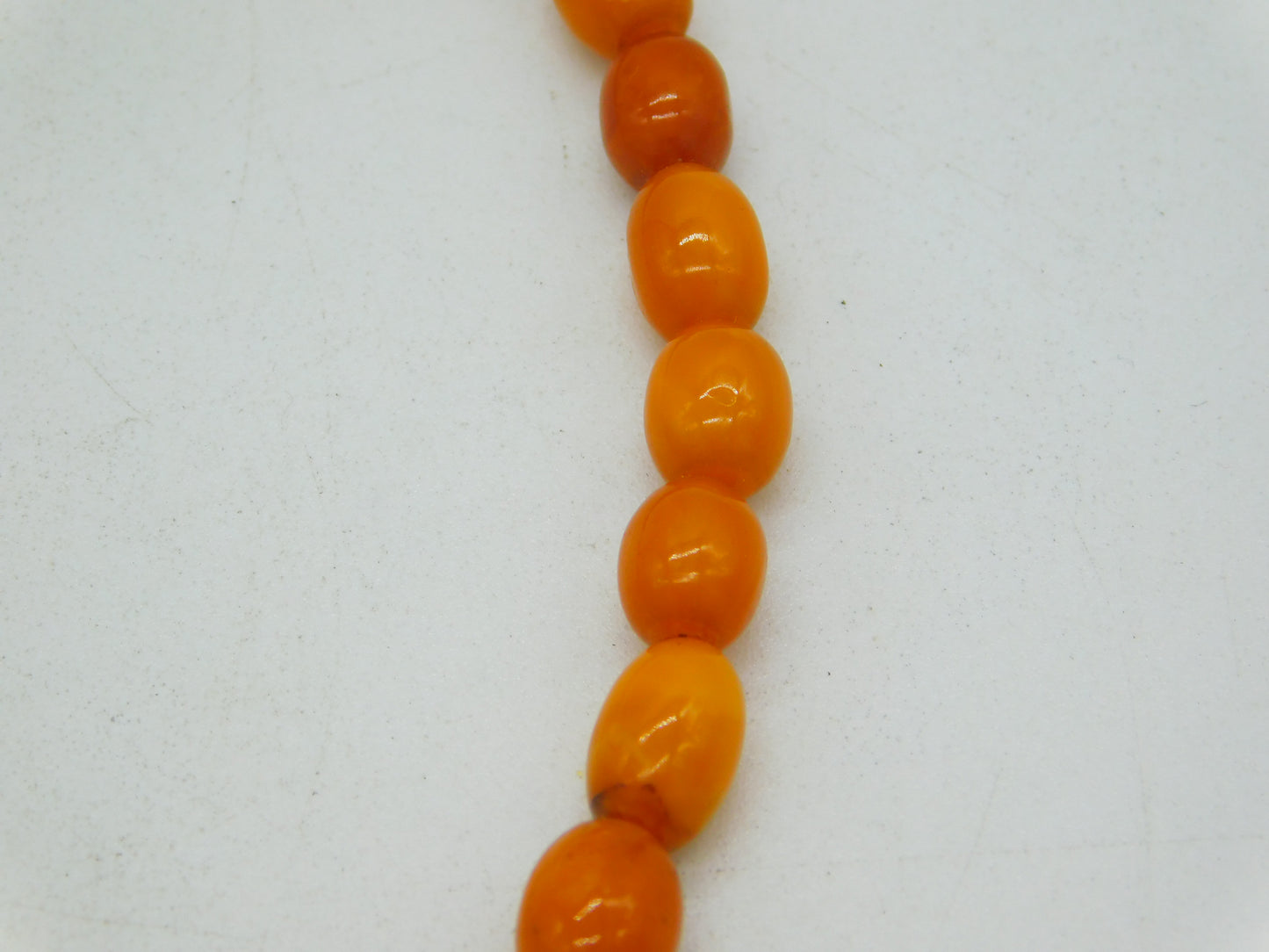 19th Century 9ct Yellow Gold Clasp Butterscotch Amber Graduating Necklace Antique c1860