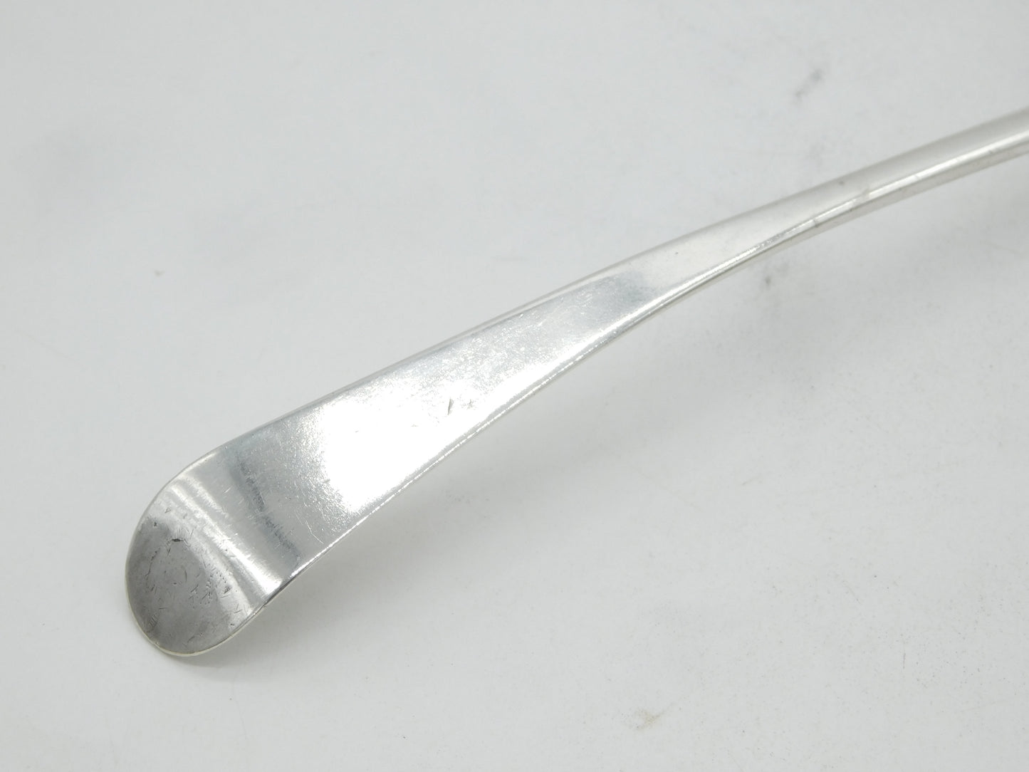 George III Sterling Silver Lion Crest Bone Marrow Scoop Antique 1786 London