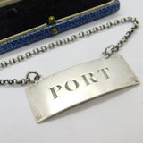 Scottish Victorian Sterling Silver Port Decanter Label Glasgow c1855 James Ross