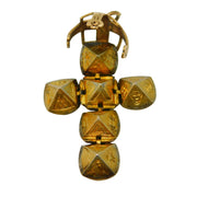 9ct Gold & Sterling Silver Large Masonic Ball Cross Fob Pendant Antique c1900