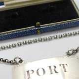 Scottish Victorian Sterling Silver Port Decanter Label Glasgow c1855 James Ross