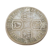Queen Anne Early Milled Silver Shilling Coin Antique 1711 Fair Condition