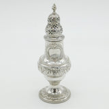 George III Sterling Silver Floral Pattern Pepper Shaker Antique 1781 London