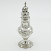 George III Sterling Silver Floral Pattern Pepper Shaker Antique 1781 London