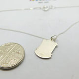 Sterling Silver London Travel Shields Pendant Necklace Mid-Century c1950
