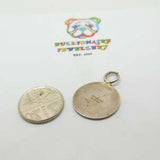 Sterling Silver Sun Ray St Christopher Charm Pendant Mid-Century c1950
