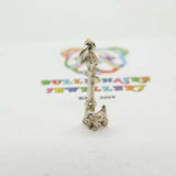 Sterling Silver Doggy Under Lamp Post Charm Vintage c1970
